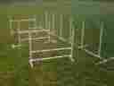3ccs Zippydogsagility.com Customized Dog Agility Training Combo 3 Jumps And 6 Adjustable Weave Poles