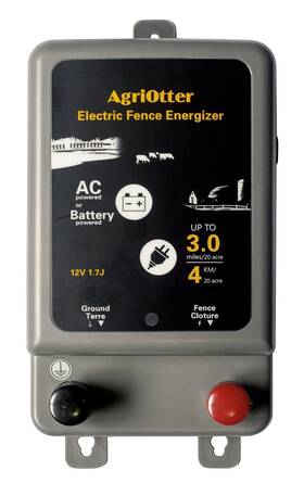 Agriotter Efe-002 Electric Fence Energizer 15 Acre 2 In 1 Powered By Battery Or Ac Outlet 8000v
