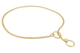 Alvalley 0111322-gp Metal Chain Dog Show Collar - Pet Slip For Shows Fine Brass