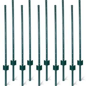 Amzoss 091724290364 Fence Post 10 Pack Heavy Duty Metal Posts With U-channel Steel U