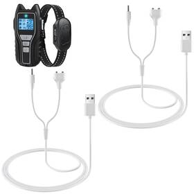 Asrcs X13-cable 2-pack Dog Shock Collar Charger Cord Replacement Training 2-in-1 Usb