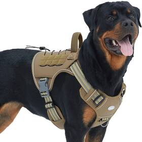 Auroth 301-army Tactical Dog Harness For Large Dogs No Pull Adjustable Pet Ref