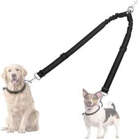 Autowt 745103893462 Double Dog Leash No Tangle 360 Swivel Rotation Reflective Lead Attachment