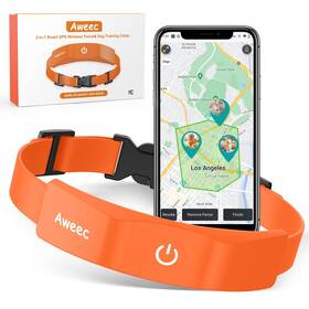 Aweec 763932244071 Wireless Dog Fence System With App Training Collar Portable Waterproof Design
