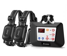 Aweec Bb90-2 Wireless Dog Fence - 2 In 1 Training Collar Remote Electric 2pk
