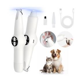 Aywoha 706409545141 Dog Paw Trimmer With Led Light Upgraded 2 In 1 Grooming Kit Cordless Pe