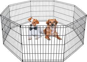 Bestpet 848837007355 Dog Pen Playpen Puppy Pet 8 Panel Indoor Outdoor Metal Portab