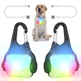 Blbs Gd-02 Dog Lights For Night Walking Color Changing Collar Light 4 Modes Re