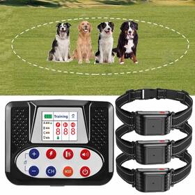 Bndhdeh 091911242558 2in1 Wireless Dog Fence - Electric With Remote Shock Training Colla