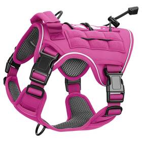W822 Bruvoalon Heavy-duty Tactical Dog Harness For Large Dogs No Pull Adjustable Reflective