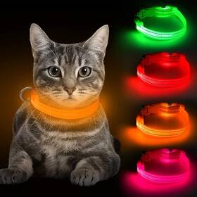 Bseen 810019321849 Light Up Dog Collar Reflective Led Rechargeable Glowing Pup