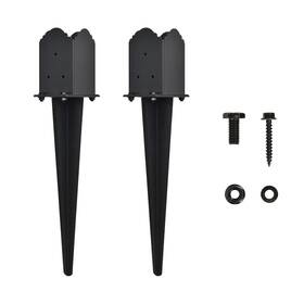 Btram Bt004 2 Pack Fence Post Anchor 4ftftx4ftft Heavy Duty Ground Spike 2