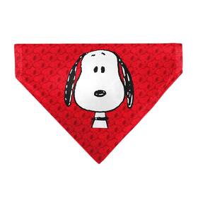 Buckle-down 198016109722 Peanuts Pet Bandana Snoopy Face And Profile Pose Reds One Size Red