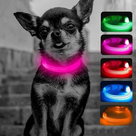 Candofly 4336354091 Puppy Light Up Dog Collar - Usb Rechargeable Led For Smal