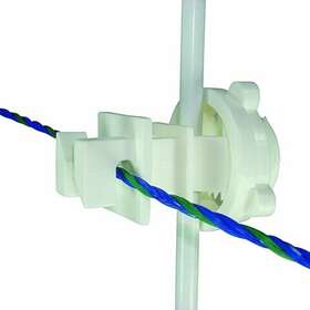 Catlady Ca899052 Round Post - W Style Screw On Polywire And Wire White