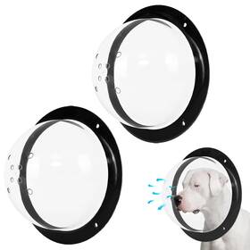 Cawuwe Fba4564530102pp 2 Pack Dog Fence Window With Air Holes Clear Pet Bubble View Dome Door Peek S