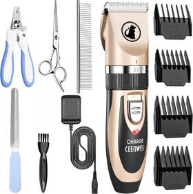 Ceenwes 778992686013 Dog Clippers Low Noise Pet Rechargeable Trimmer Cordless Gro