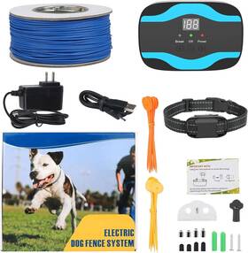Charkool 313102665689 Electric Dog Fence 656ft Wired In-ground Waterproof Shock Training Coll