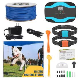 Charkool 726084557352 In-ground Electric Dog Fence 656ft With 2 Waterproof Shock Training Collars New