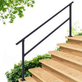 Chr 810062150984 Cr Fence And Rail 5-6 Step Stair Handrail With 76 Inch Top For Indoor Outdo