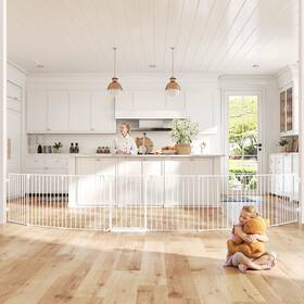 Cideny 850073544426 190 Inch Extra Wide Baby Gate Playpen Adjustable Fence Play Yard Long Dog