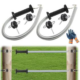 Cym-insist Th-5m202309-4 4set Electric Fence Gate Kit Handles With Spring 16-feet Retra