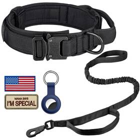 Daganxi A-6099 Tactical Dog Collar Leash Set Adjustable Military Training Nylon Dog