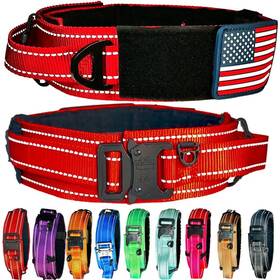 Dezizeusk9 716715685622 2-inch Wide Tactical Dog Collar With Control Handle Adjustable For Medium And