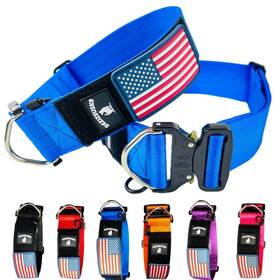 Dezizeusk9 716715686728 Tactical Dog Collar 2 Inch Wide Thick Heavy Duty Military Style Wit... Fast Ship