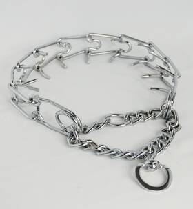 Dog-thing 796752866123 By Talents10 - Training Prong Collar Medium Metal Silver Fits Dogs Wi