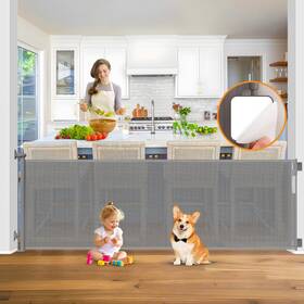 Doktorbaby Kz-89 No-drill 100 Inch Extra Long Baby Gates Indoor Retractable Pet Gate