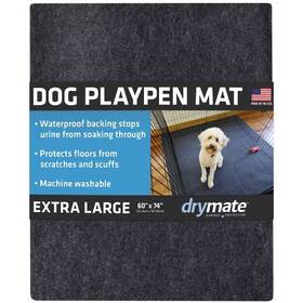89555598 Drymate 60 Inch X 74 Playpen Mat For Cats And Dogs - Charcoal