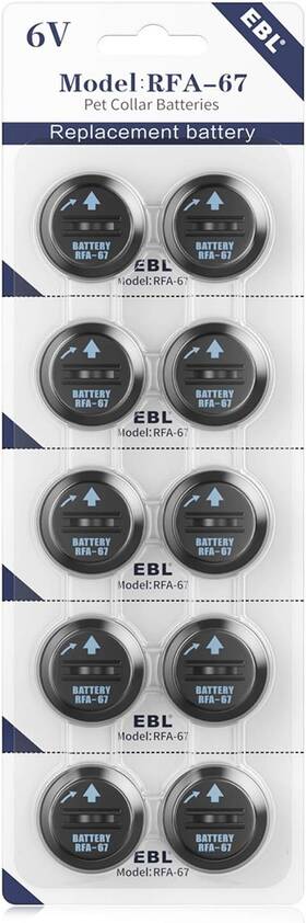Ebl 46481 Rfa-67 6 Volt Petsafe Collar Replacement Batteries 10 Pack