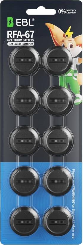 Ebl 65473 Rfa-67 6v Pet Collar Replacement Batteries 10 Pack Compatible With Rfa-67d