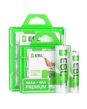 Ebl Dhyh-94 Aa Rechargeable Batteries 2800mah 4 Pack And Aaa 1