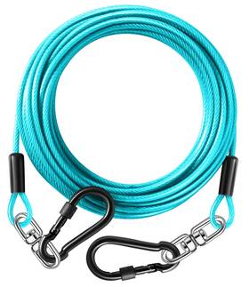 Evilplan Eline001 Dog Tie Out Cable 10ft-500lbs Heavy Duty Leads&tether For Yard With Swive