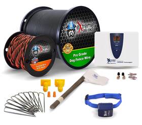 Extreme Dog Fence 810082791532 Underground Electric Pro-grade Kit - Stubborn Training Collar W