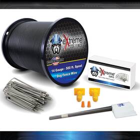 Extreme Dog Fence 9398553 Wire Setup Kit - 2000 Feet Of 14 Gauge 200 Training Flags 40