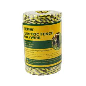 Farmily Fapw1113 Portable Electric Fence Polywire 656 Feet 200 Meter 6 Conductors Yellow An