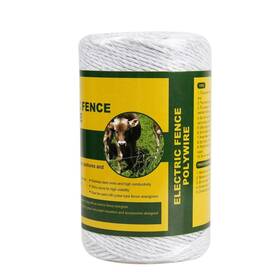 Farmily Fapw1118 Portable Electric Fence Polywire 656 Feet 200 Meter 6 Conductors White Color