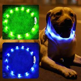 Fashion&cool Fcdc-01-001 2 Pack Light Up Dog Collar For Night Walking Rechargeable Glowing Collar