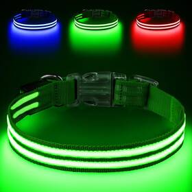 Feycig Tc5220 Light Up Dog Collar Rechargable Reflective Led Collars For Small Medium Large