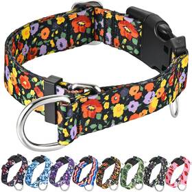 Fidohug Dbl001-a-orange Martingale Collar With Buckle Adjustable Nylon Training No Pull Dog Collars F