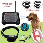 Fif643202 Wireless Electric Pet Dog Fence Containment Transmitter Collar Waterproof Gift