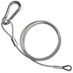 Five Oceans Fo4976 50 Inch Vinyl-coated Galvanized Outboard Safety Cable 3/16 With Snap Hook -