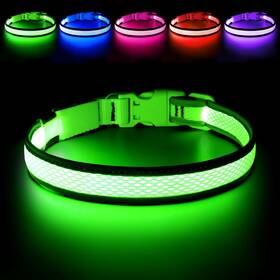 Flashseen 810019320576 Led Dog Collar Light Up Usb Rechargeable Brightest Lights Fo