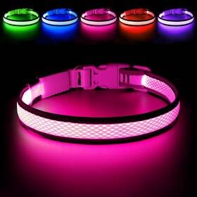 Flashseen Esxq-js-1029-165 Led Dog Collar Usb Rechargeable Light Up Lights Adjust