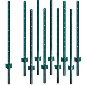 0851 Focefec 1 3 Feet Fence Post 10pcs Heavy Duty U-channel Posts For Garden Stakes Sturdy