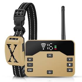 Fresh Fab Finds 729149872933 2-in-1 Wireless Dog Fence Pet Shock System - Gold 1 Pack