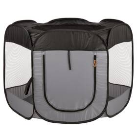 Furhaven 52054 Medium Portable Mesh Pop-up Fence For Cats And Dogs Black